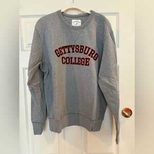 League Medium Gray Unisex Gettysburg College Crewneck Sweatshirt